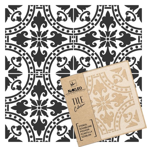Reusable plastic tile stencil - reusable,