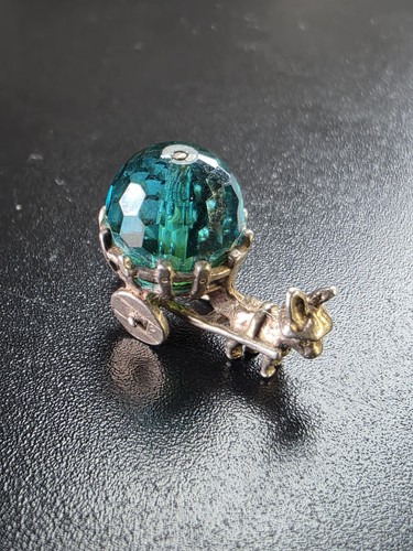 Vintage sterling silver green - silver,