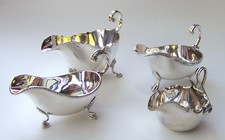 4 x SILVER PLATED GRAVY SAUCE
