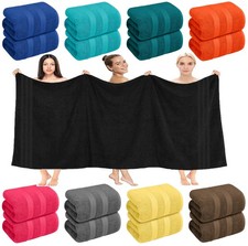 2x Extra Large Big Super Jumbo Bath Sheets 100% Egyptian Cotton XXL Bath Towels