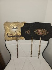 Vintage Hand Screens ×3