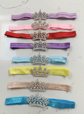 Pearl Crown Shimmery Gem Headbands Tiara Baby/Girls 