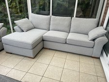 Next Garda Silver Grey Corner Sofa