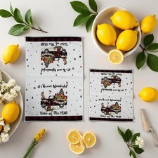1/5PCS Christmas Tea Towels