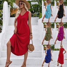 UK Womens V Neck Loose Long