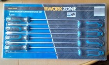 WORKZONE 8 PIECE LONG REACH SCREWDRIVER SET. ( ALDI )