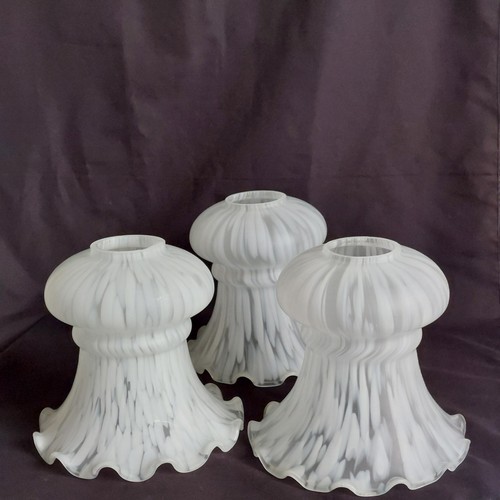 Marbled frosted glass lamp - glass,