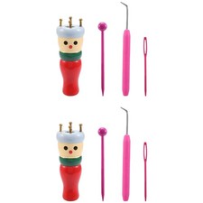 French Knitter Tool 2 Pack, Wooden Knitting  Set Spool Knitting Doll9846