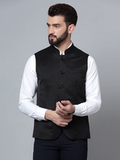 Mens Black Velvet Waistcoat