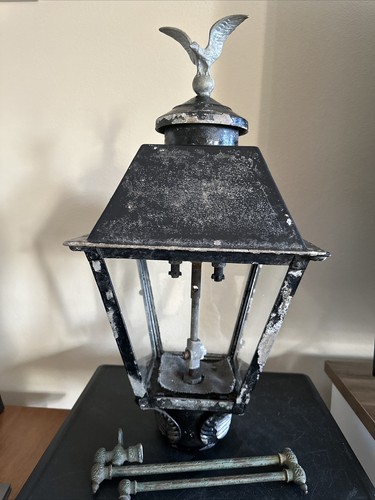 Antique outdoor gas light - outdoor, post