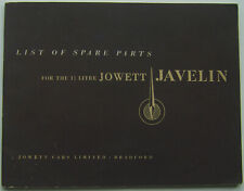 Jowett Javelin 1½ litre original Illustrated List of Spare Parts May 1948