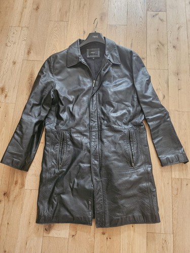 Mens leather coat large used - mens,