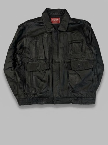 Vintage 90s black real - black, leather