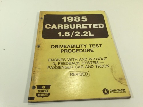 1985 carbureted 2 2l - carbureted, 1.6l