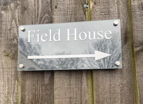 Modern house number sign - number,