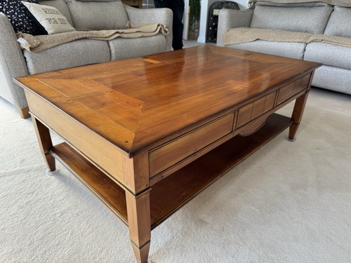 Rectangular wood coffee table - rectangular,