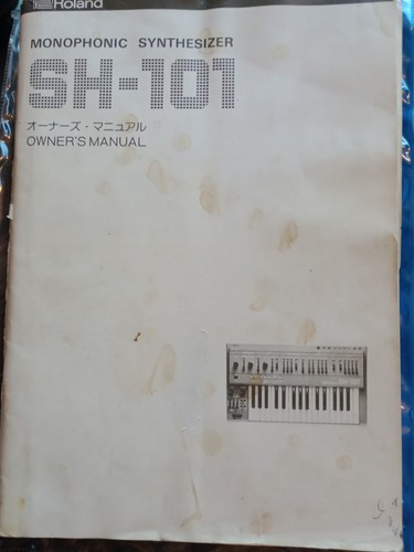 Original roland 101 manual - sh-101,