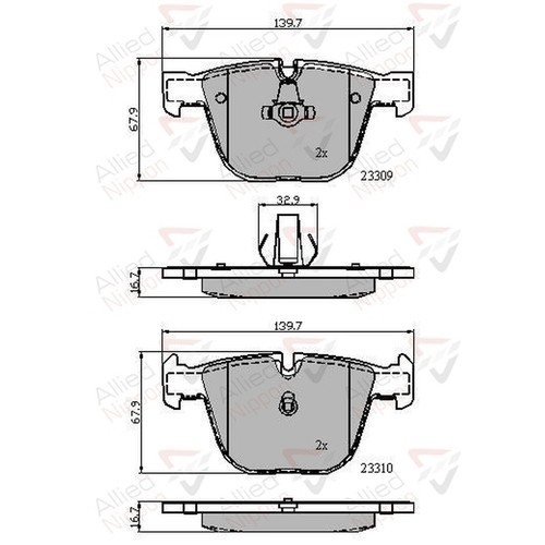 Brake pads set for - brake,