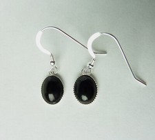 Whitby Jet and Silver Oval