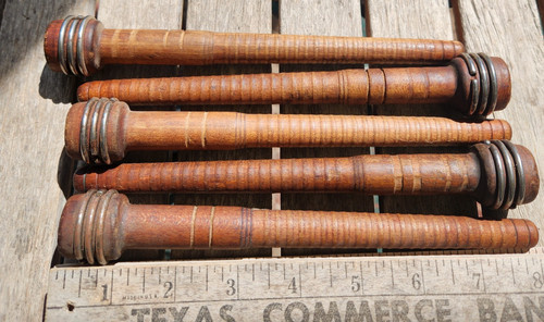 Vintage wood wooden spools - 5,