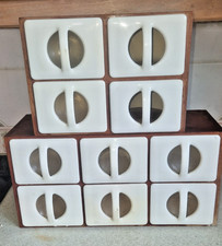 VERY RARE PAIR OF 1950'S 60S PANCO NORWAY SPICE CABINETS / SPICE RACKS