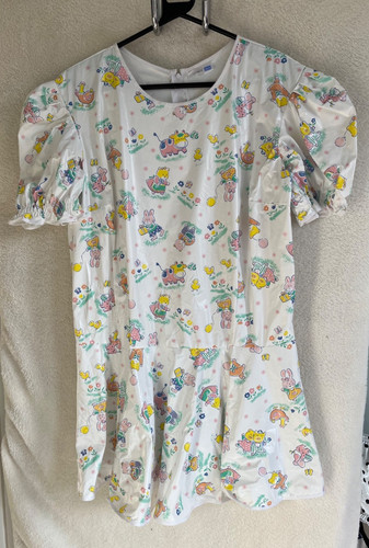 White nursery print pvc - pvc, dress