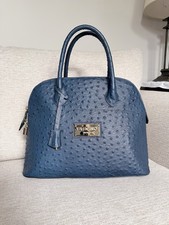 Mario Valentino Blue Ostrich