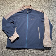 Marmot Windstopper Fleece Jacket Mens Medium Blue Full Zip Hiking Walking