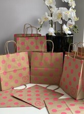 28 x Victoria's Secret Pink Polka Dot Paper Party Gift Bags Medium Small Large