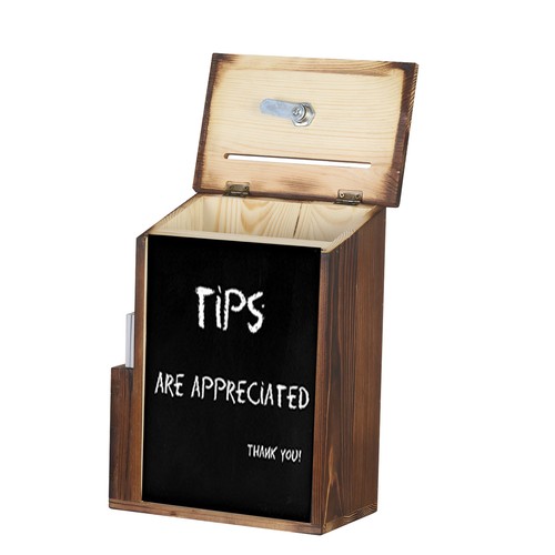 Wooden ballot comment box - wooden,