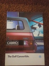 Volkswagen Golf Convertible GTi Mk1 1987-88 UK Market Sales Brochure