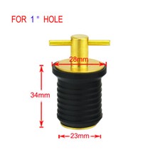 Brass T Handle Drain Plug Boat Stainless Steel Twist Hull Drain Plugs Fittings