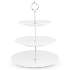 Cake Stand Glass Ceramic Porcelain Afternoon Tea Wedding Plates Party Tableware 