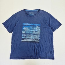 MANTARAY T-Shirt XXXL Blue Men's Cotton Surf Graphic Beach Crew Neck