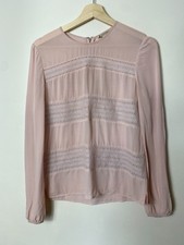 Burberry Brit pale pink silk blouse size 8
