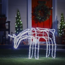 Home Animated LED Nodding Reindeer Christmas Decoration Indoor Outdoor