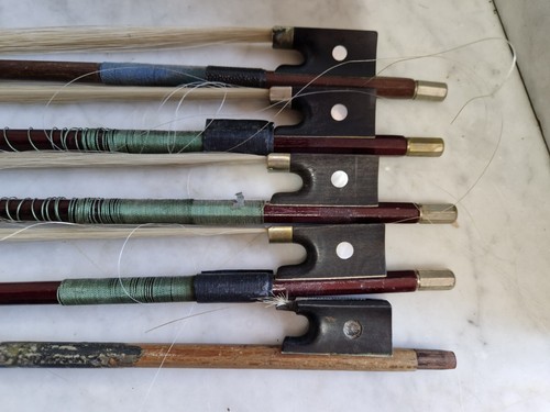 Antique violin bows - 5x, for