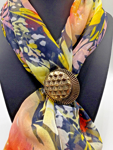 Vintage gold tone geometric - vintage,
