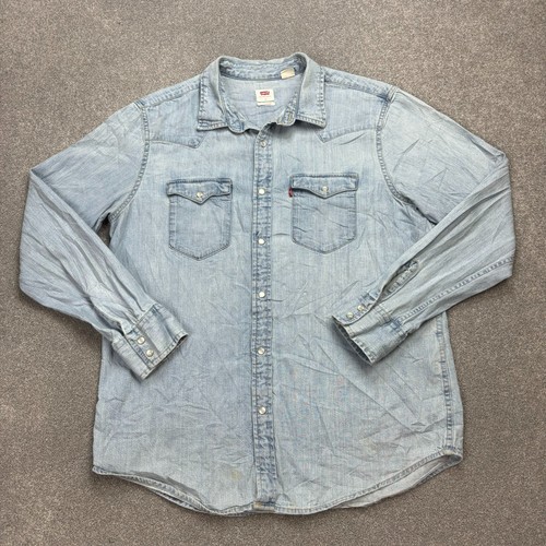 Levis denim shirt - levis, large