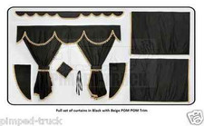 Truck curtains in BLACK (Scania, Man, Volvo, Renault, Iveco, Daf, Mercedes)