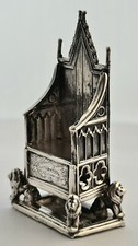 Vtg 1970 Richards & Knight Solid 925 Silver Elizabeth II Coronation Chair London