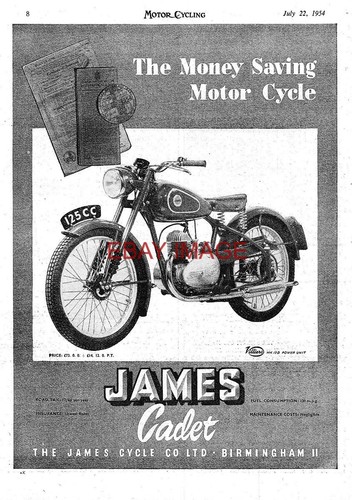 1954 advert for - 1954, 'cadet'