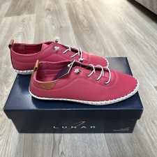 Lunar Womens Leather Shoes Raspberry Adults Ladies Slip on Size 7/40 New in box