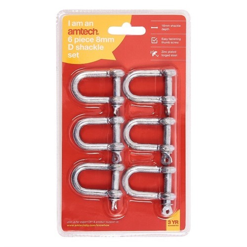 Piece 8mm shackle - 8mm, set