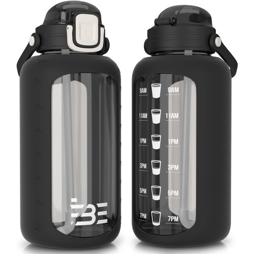 Active glass water bottle - water,