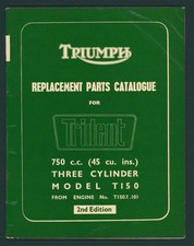Triumph 750 Trident T150 4-speed (1969-on) Parts List Catalogue Book Manual FV78