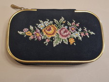 Vintage Collectible Petit Point Miniature Sewing Kit (2063)