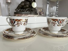42) Vintage Colclough Trio & Cake Plate ROYALE Tea Cup, Saucer Side Plate