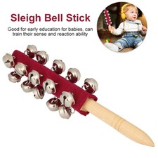 Sleigh Bells Stick Wooden Hand