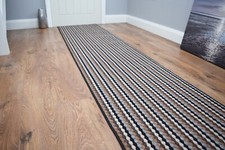Custom Cut Hallway Runner Black Brown Door Mat Very Long Stairway Rug